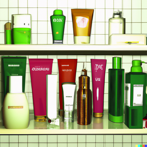 Selection of luxury adult skincare products