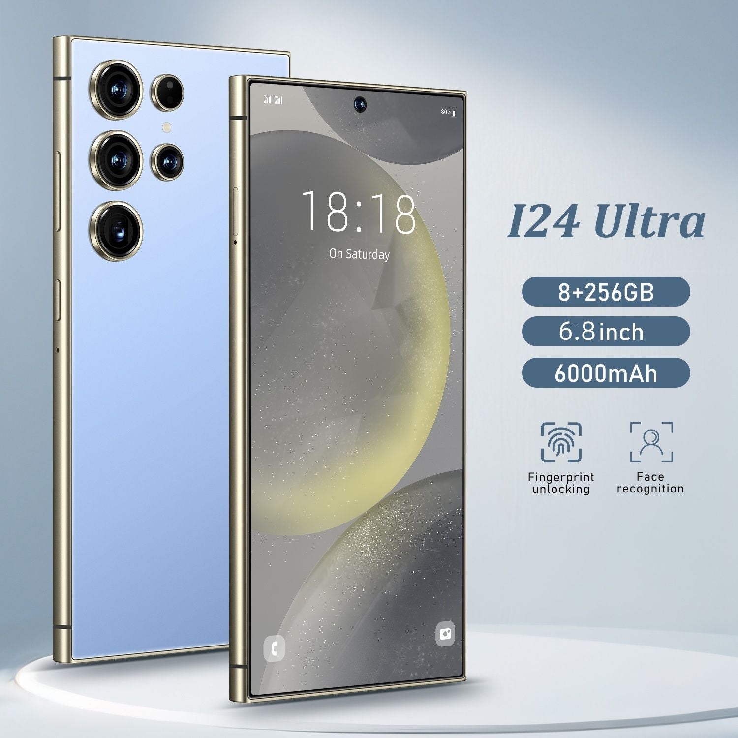 I24 Ultra - Android Smartphone, Global Use, Stylus Pen - Blue