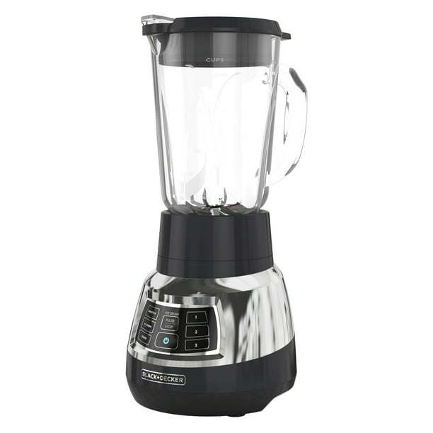 BLACK+DECKER Quiet Blender Portable with Cyclone Glass Jar
