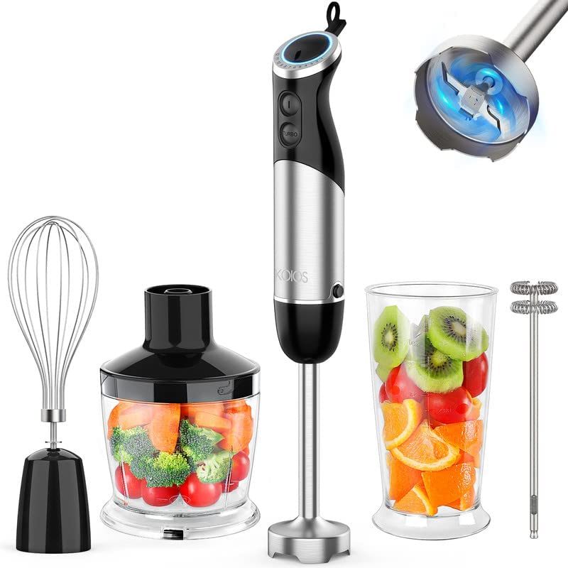 1000W Smoothie Blender for Shakes and Smoothies, 11 Pieces Personal Blender for Kitchen - 12.51D x 4.84W x 11.41H - Silver