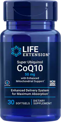 Super Ubiquinol CoQ10 with Enhanced Mitochondrial Support™ 50 mg, softgels Life Extension
