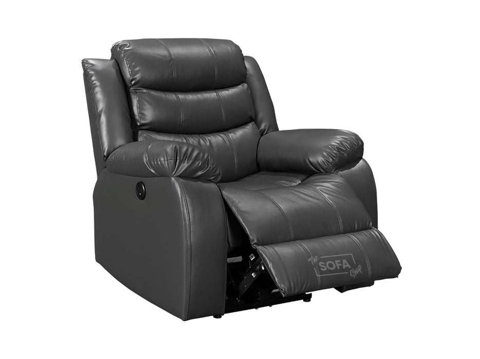 black leather dual motor riser recliner chair