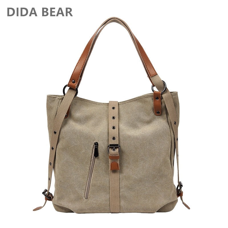 bolsa de lona - feminina com designer grande