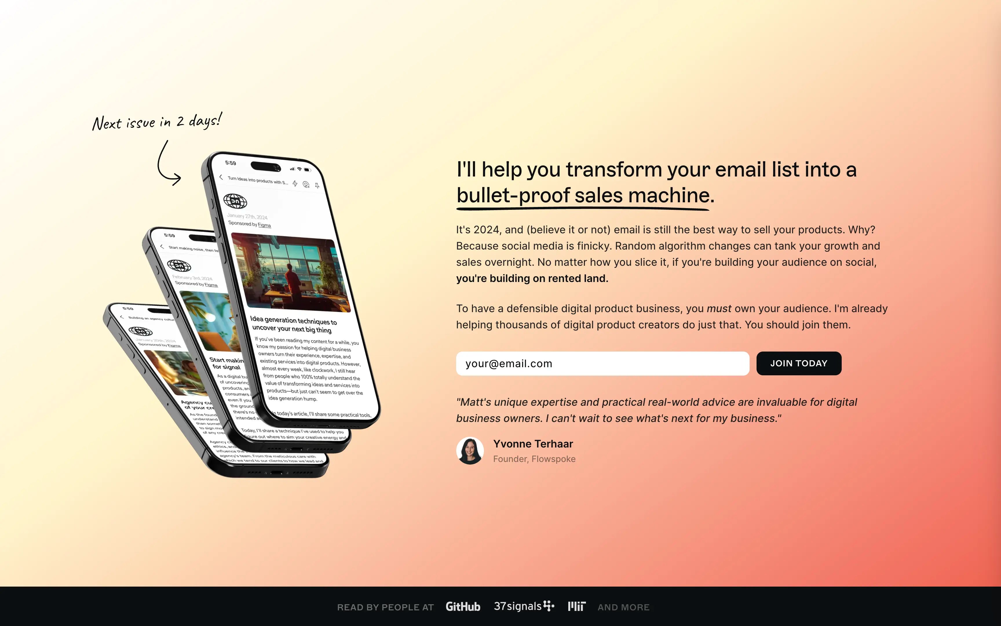 Digital Native landing page