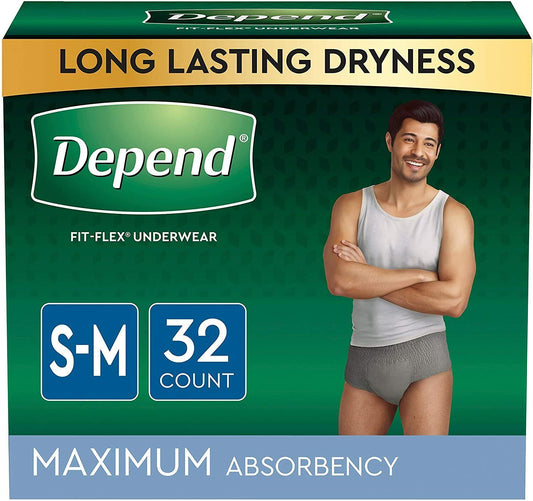 Depend FIT-FLEX Incontinence Underwear for Men Maximum Absorbency XXL –