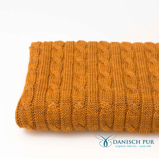 Organic Cotton Cable Knit. CABLE KNITS ( Abbotsbury, Unbleached Dyeable )