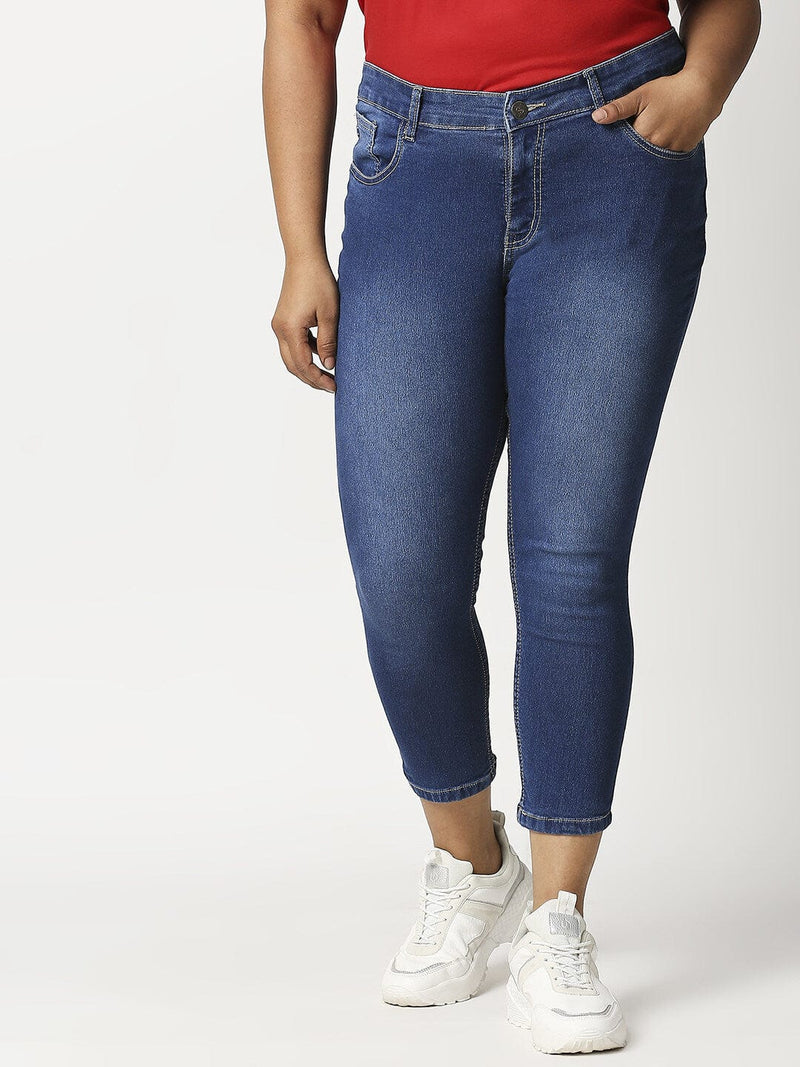 Zush length Plus blue color jeans for Women's – zush