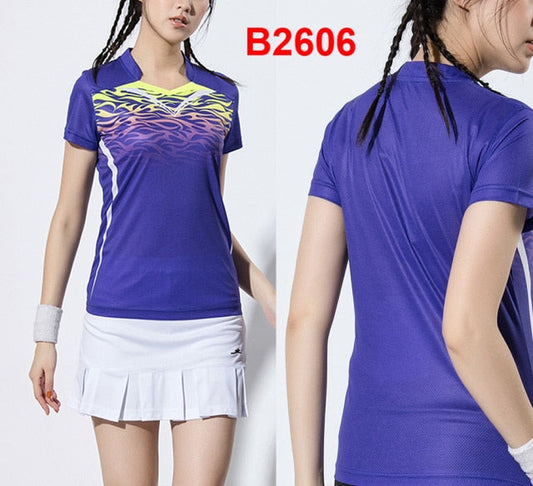 New Women Girls Sports Dress + Inner shorts Ladies Tennis Dresses With  Shorts Badminton Dress Clothes Gym Running Sportswear Color: red set, Size:  size 2XL (175-180cm)