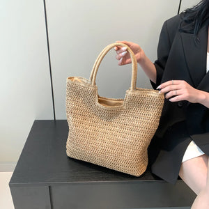 Straw Woven Tote Bag - KeyKeyWilch