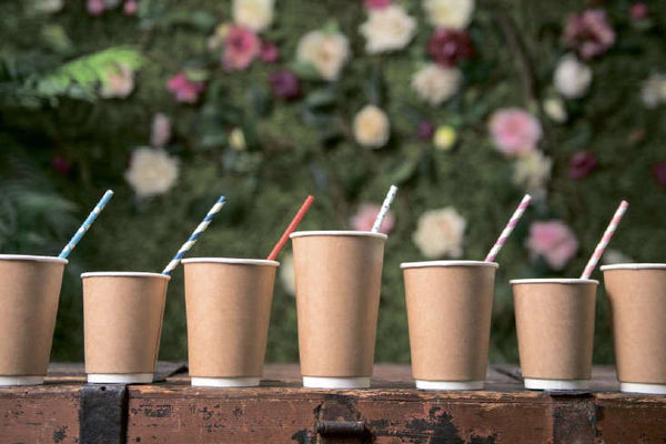 GREEN MYSTERY offer disposable cups made of cornstarch and craft cardboard