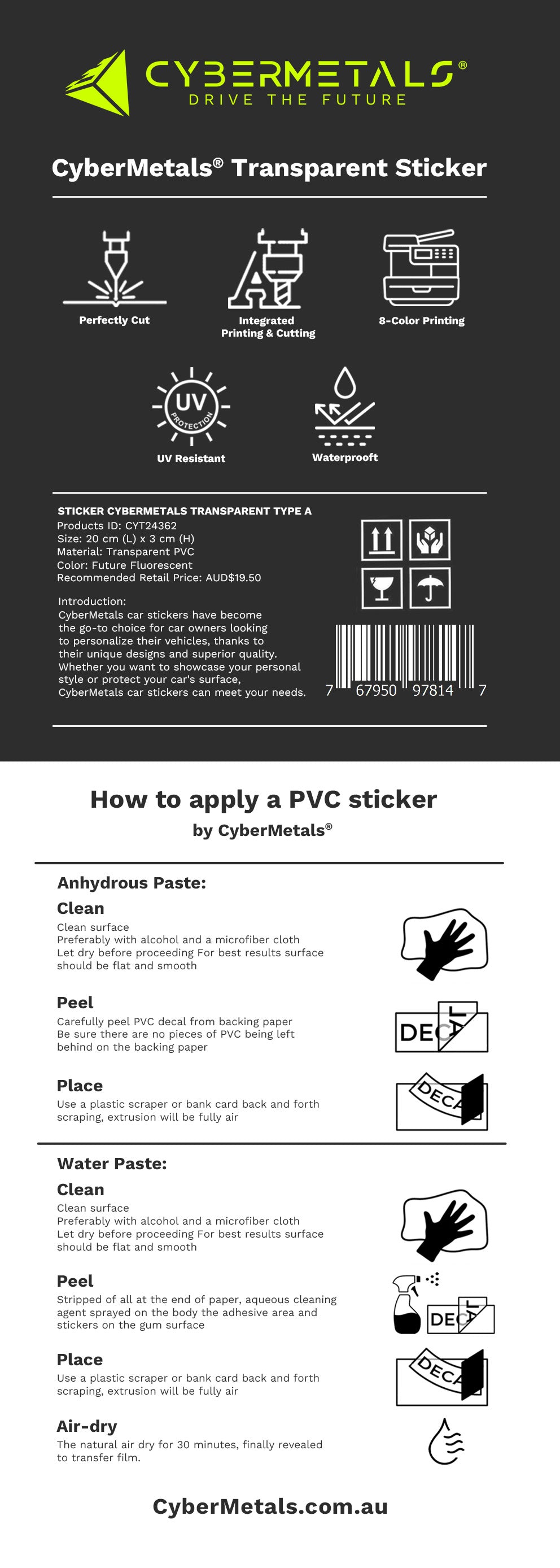 cybermetals sticker details