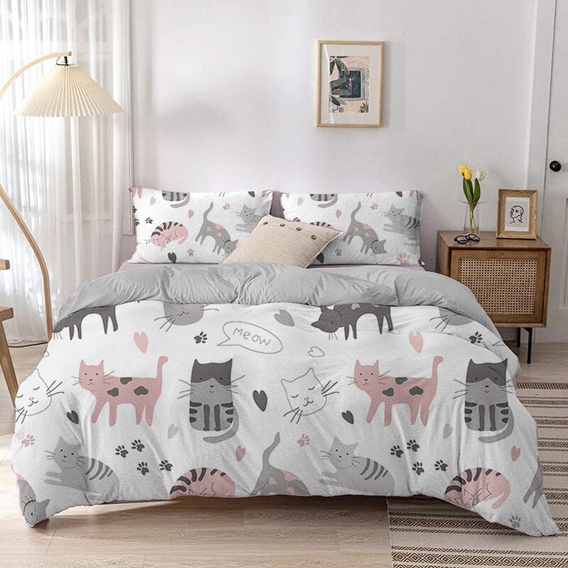 duvet covers with cats on