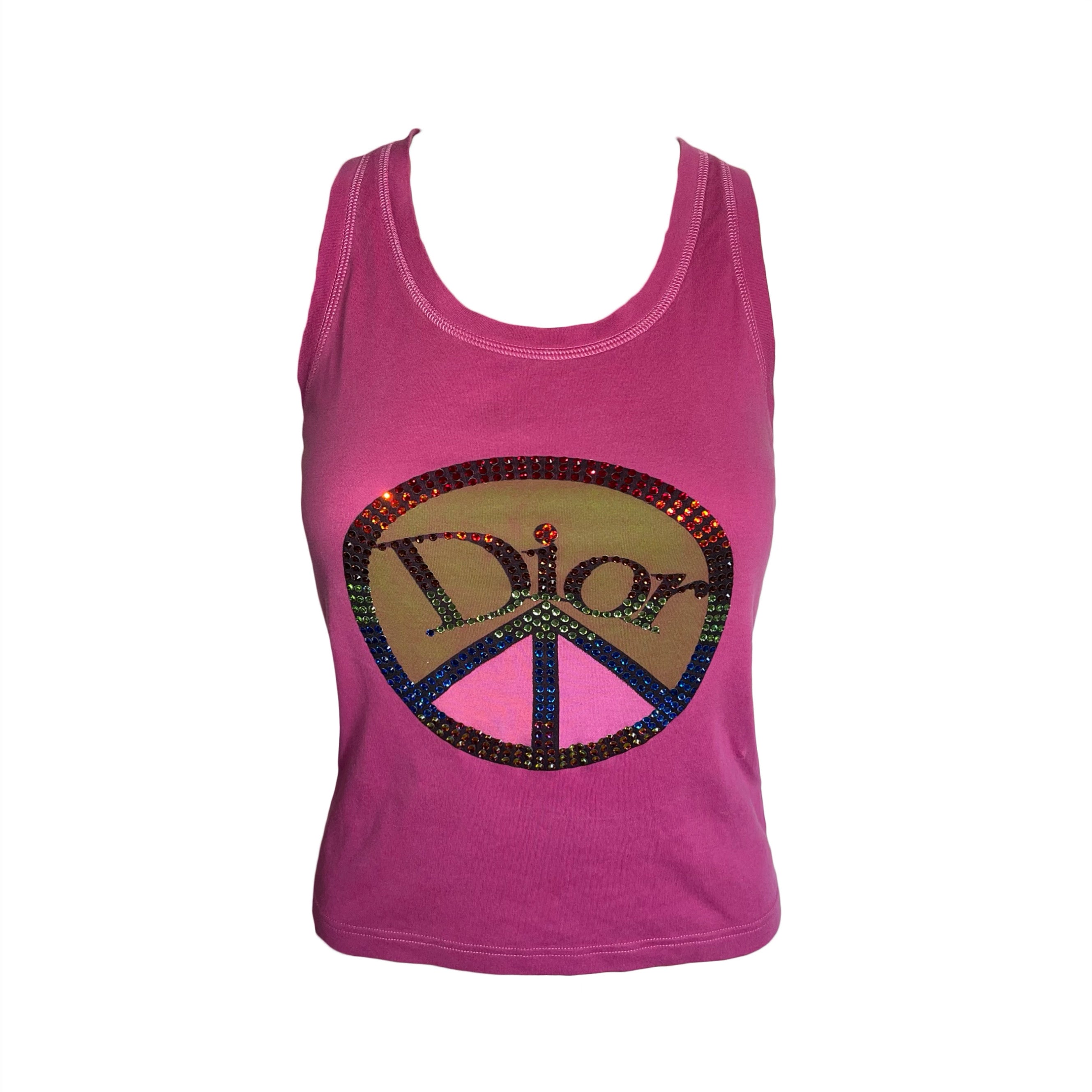 dior rhinestone tank