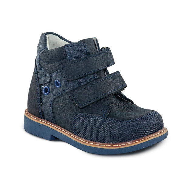 KRISTOFF COVE navy orthopaedic high-top boots | First Walkers