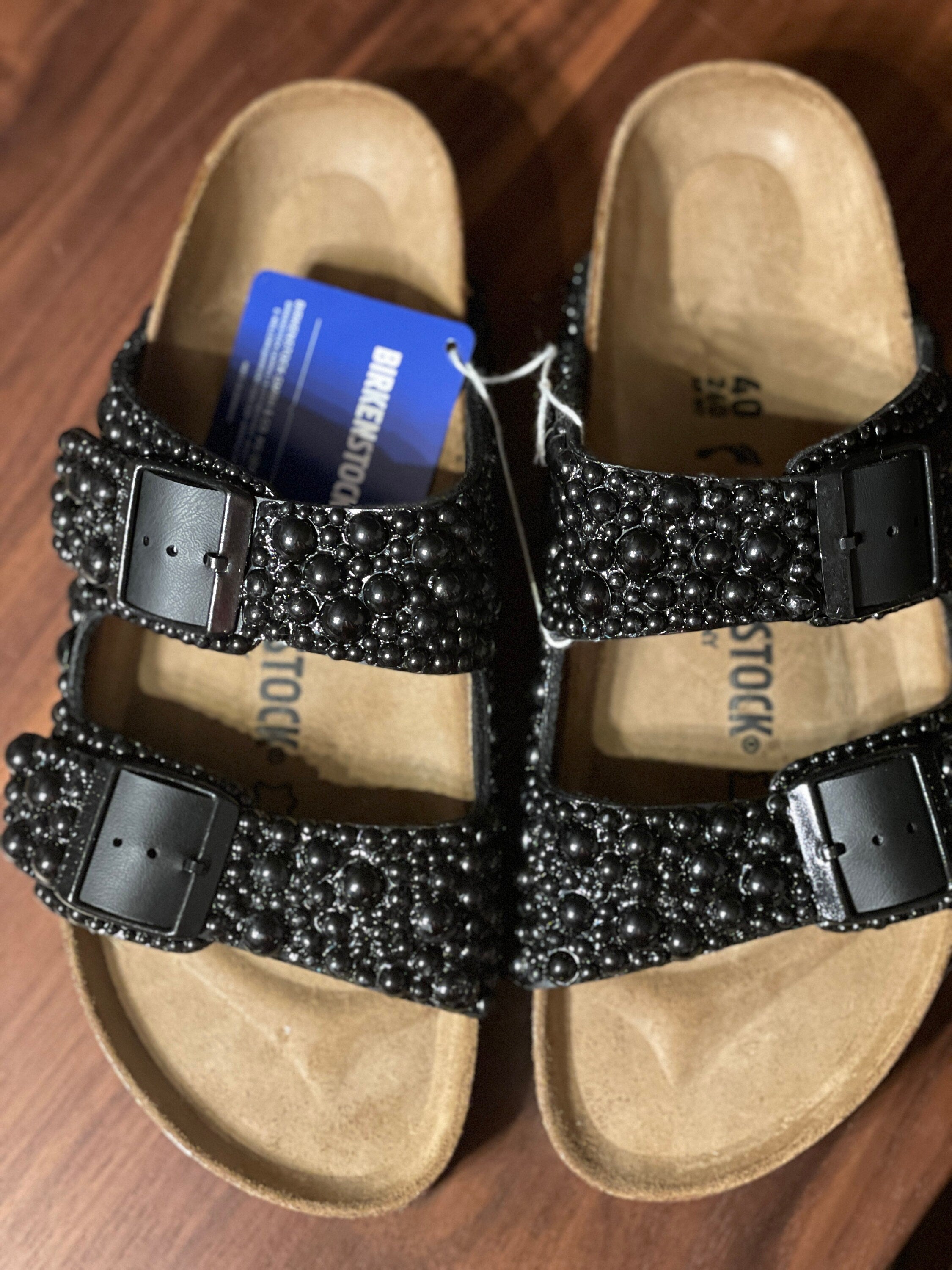 rhinestone birkenstock sandals