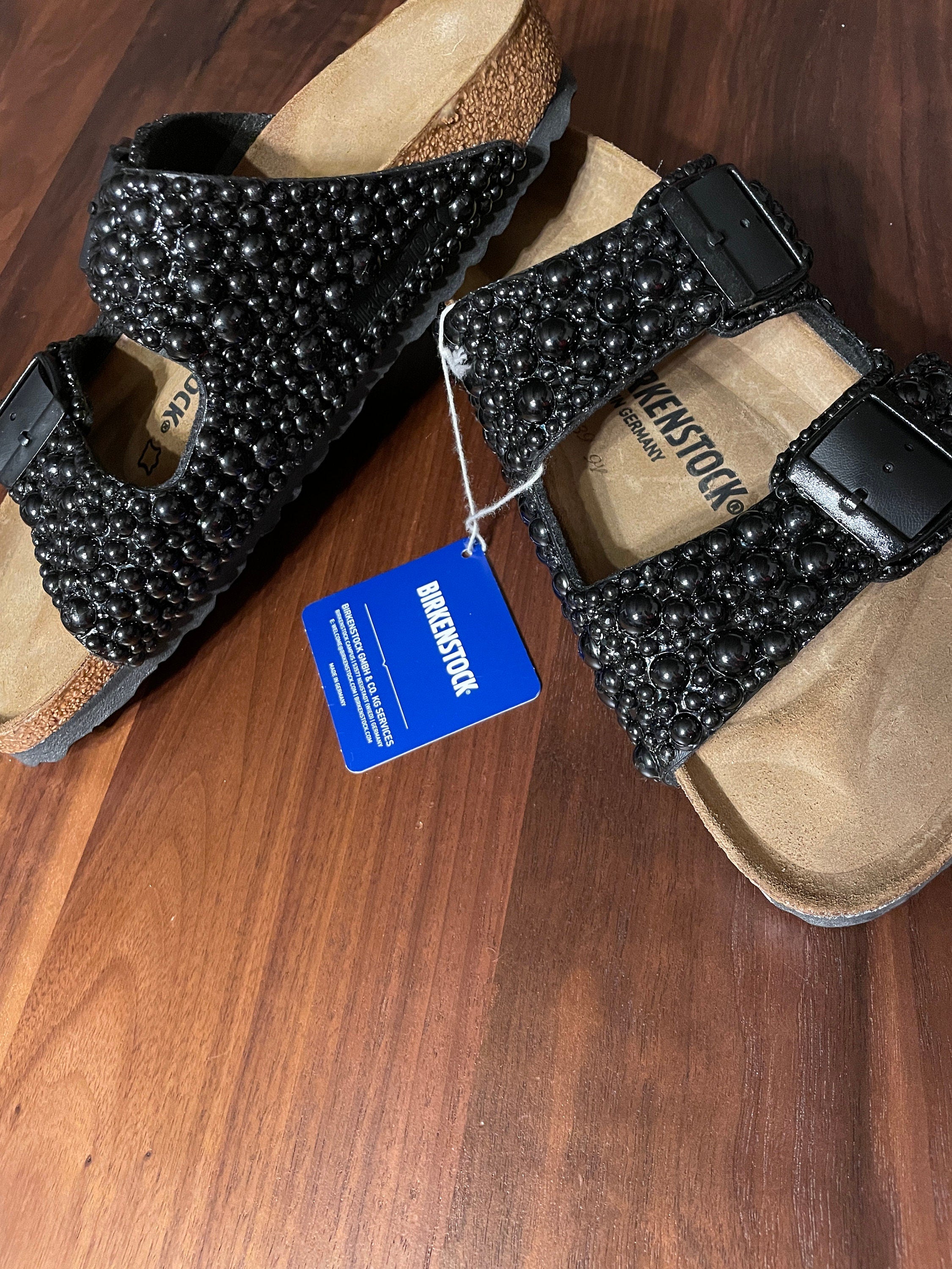 rhinestone birkenstock sandals