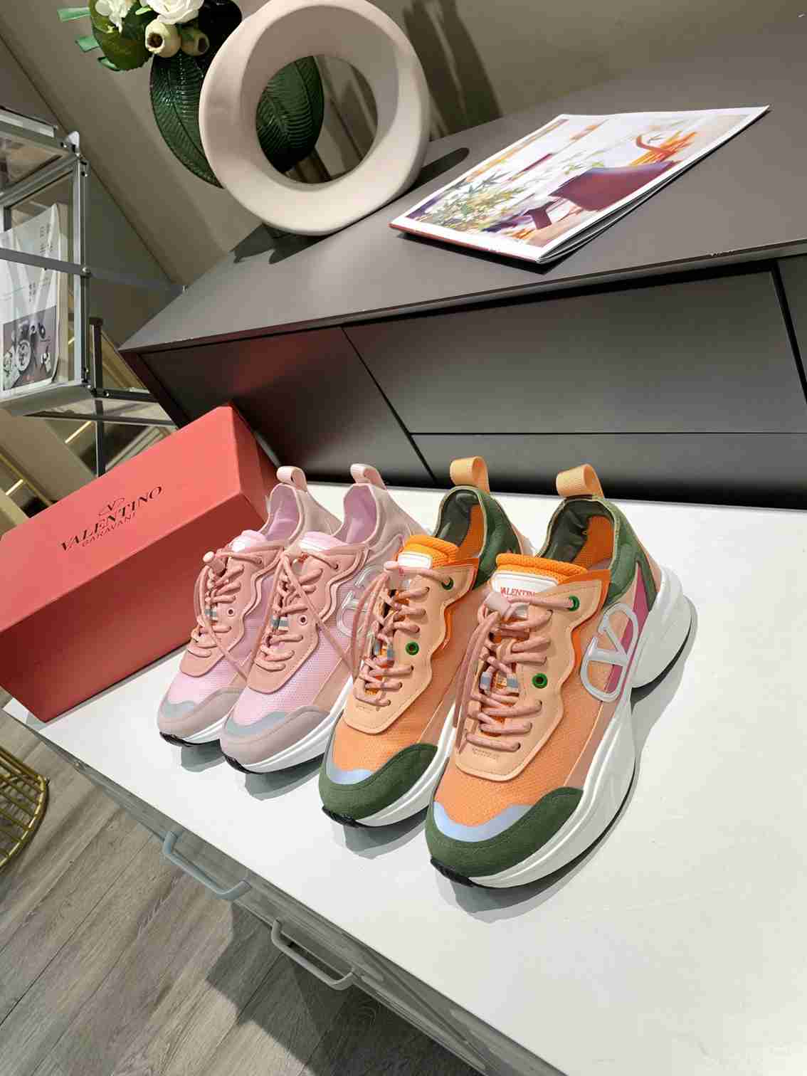 Valentino Women's 2021 New Fashion Casual Shoes Sneaker Sport Running Shoes 0628303