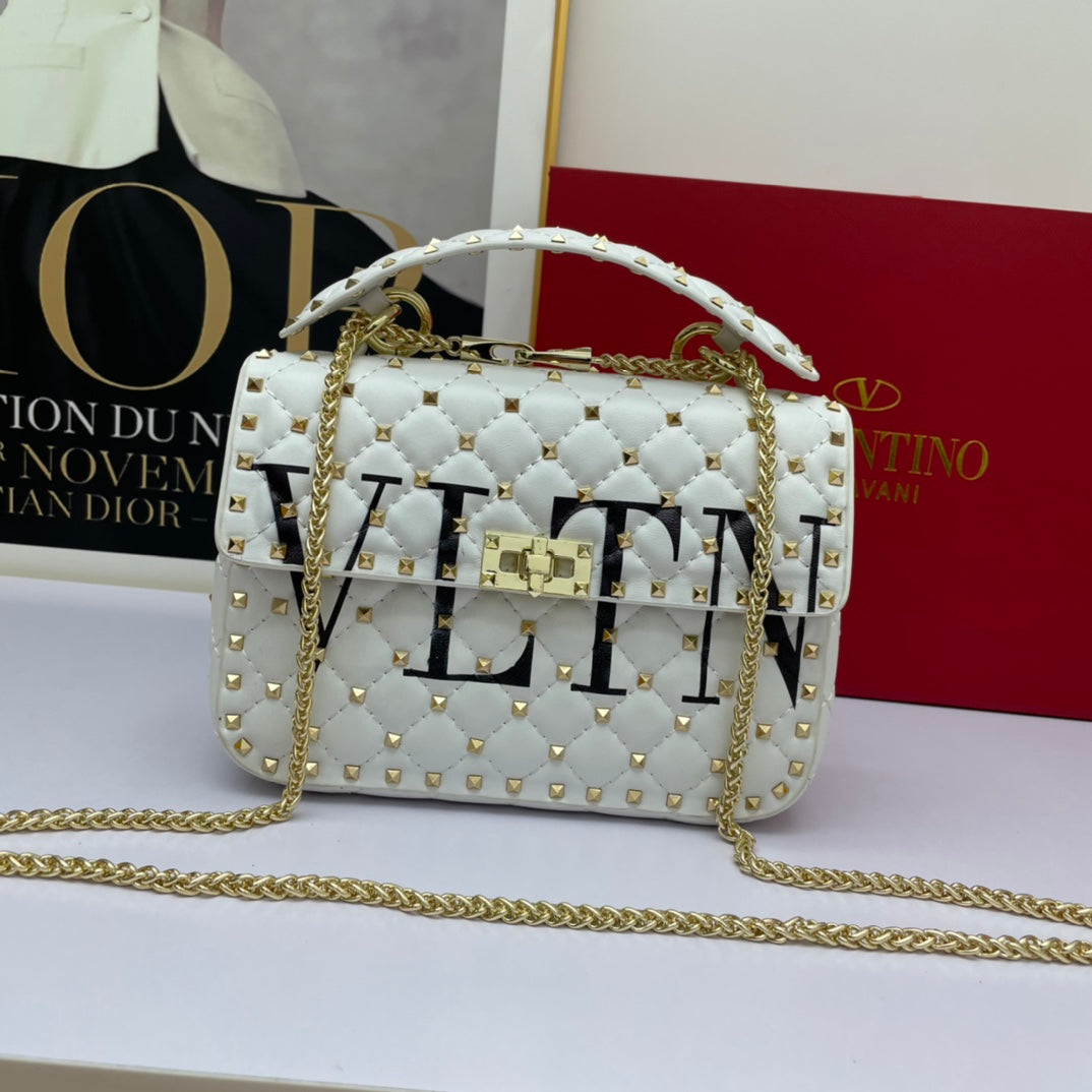 Valentino Women's Leather Shoulder Bags Satchel Tote Bag Han