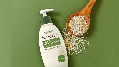 An image of Aveeno Daily Moisturizing Lotion on a table 