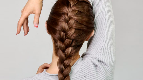 A girl in braids