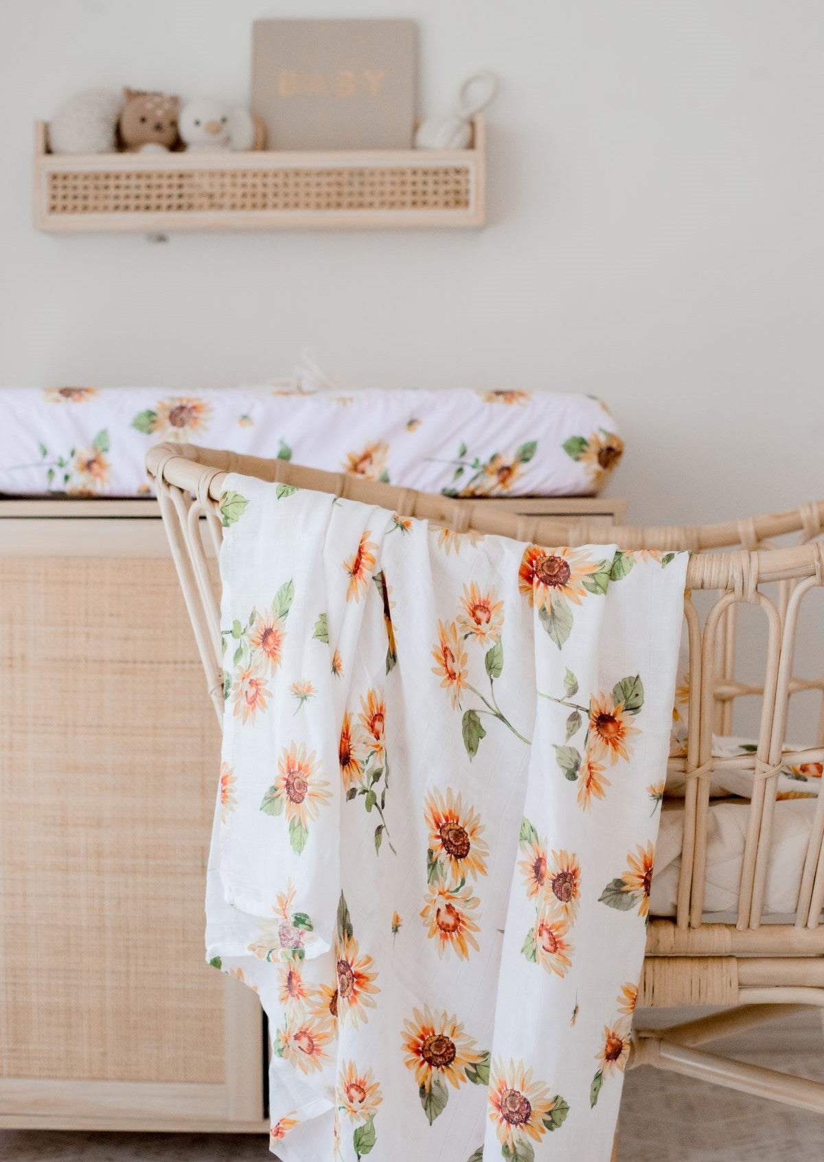 Bamboo Cotton Muslin Swaddle | Sunny Days