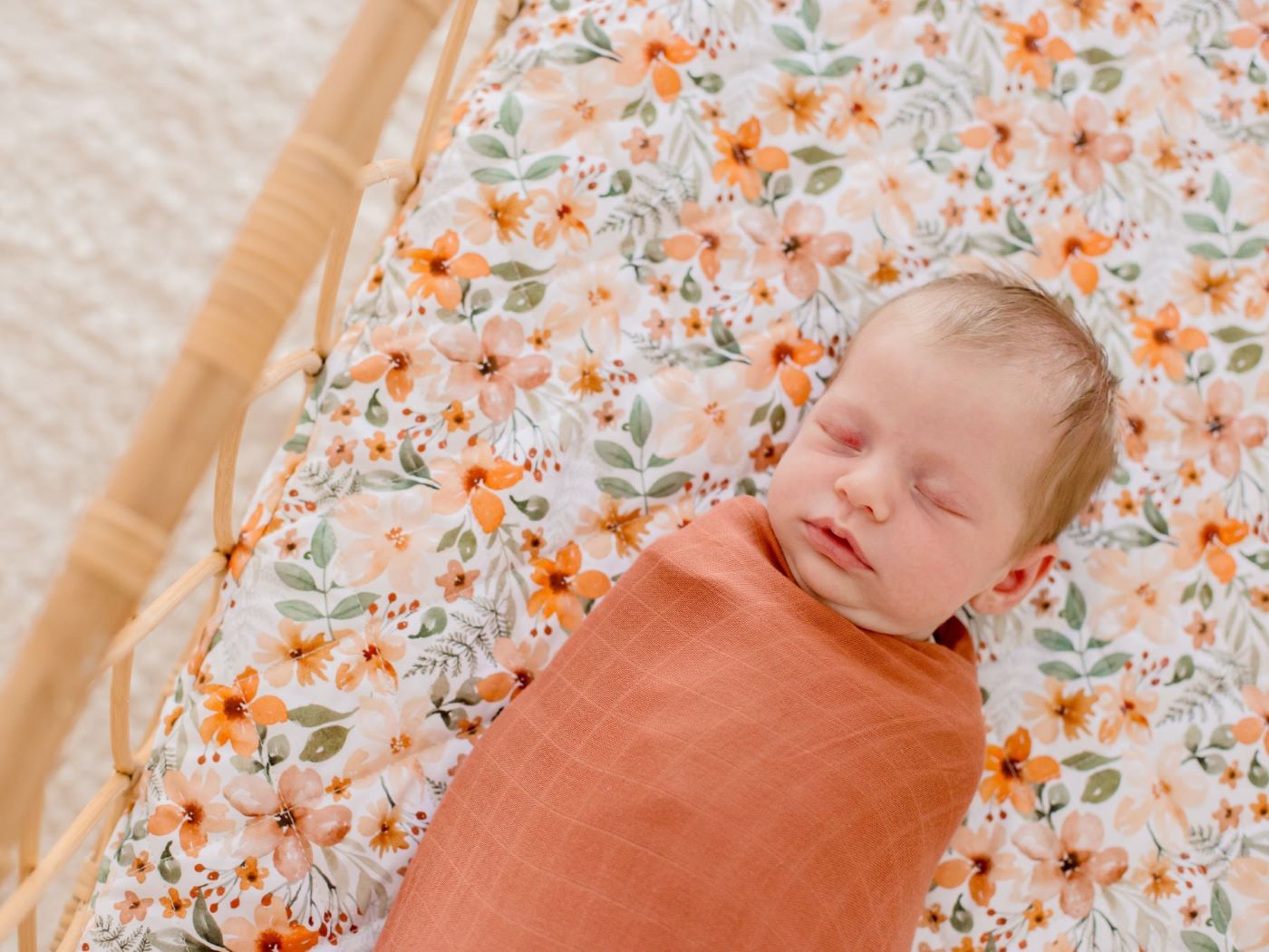 Waterproof Bassinet Sheet/Change Mat Cover | Bloom