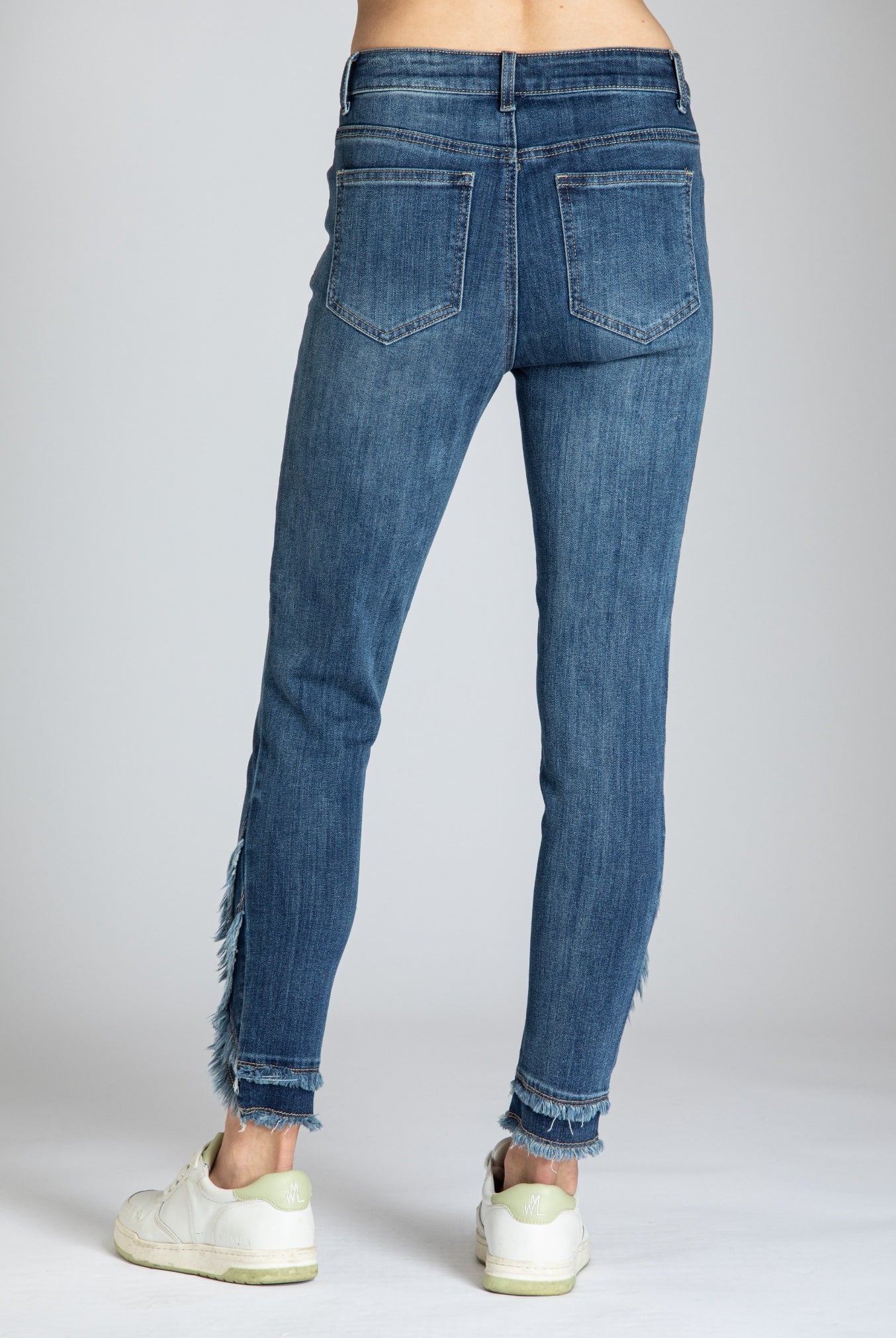 Tapered Ankle Tie Jean In Tulip