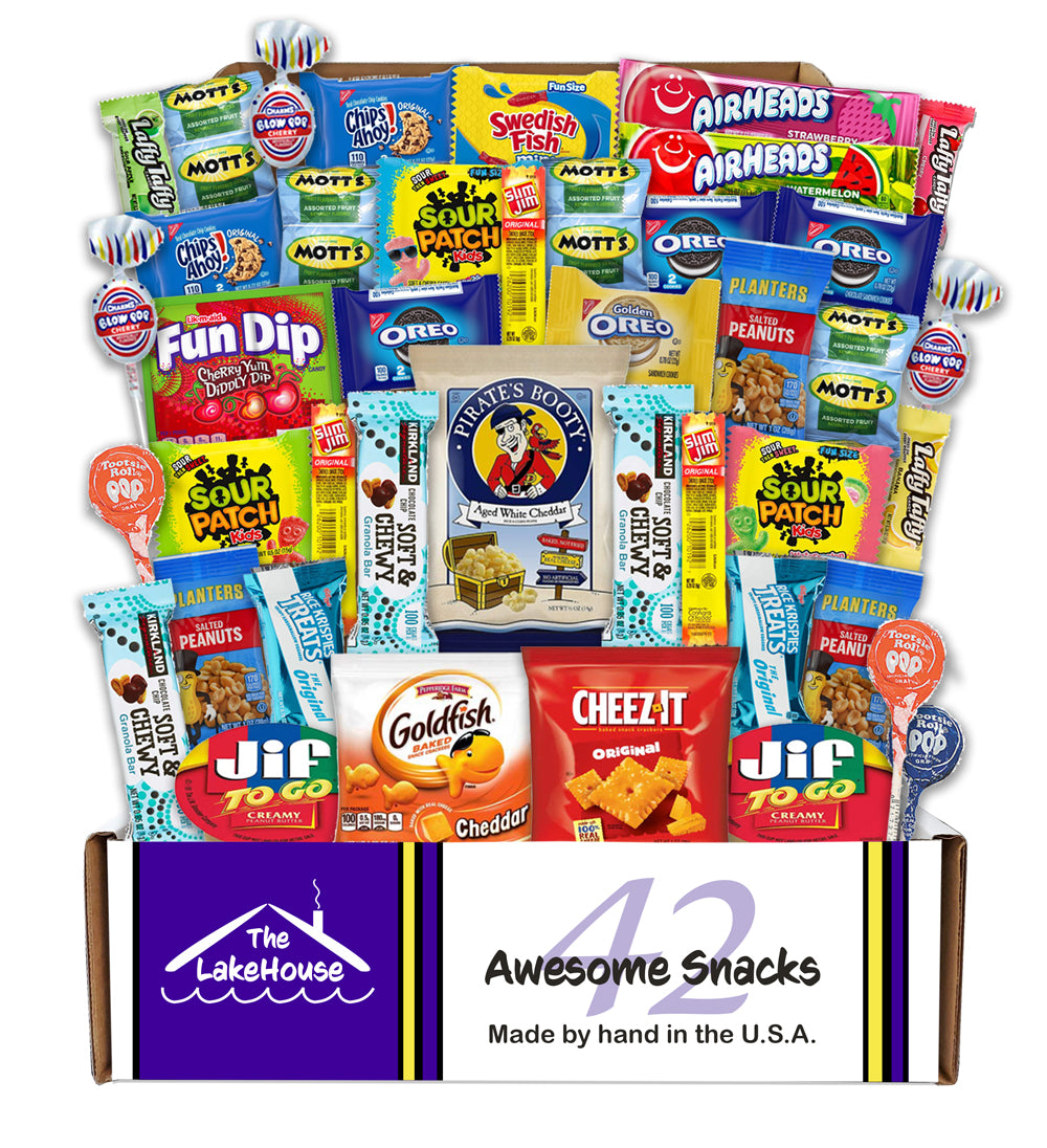 Snack Care Package 40 Count Variety Assortment with American Candy and  Fruit Snacks
