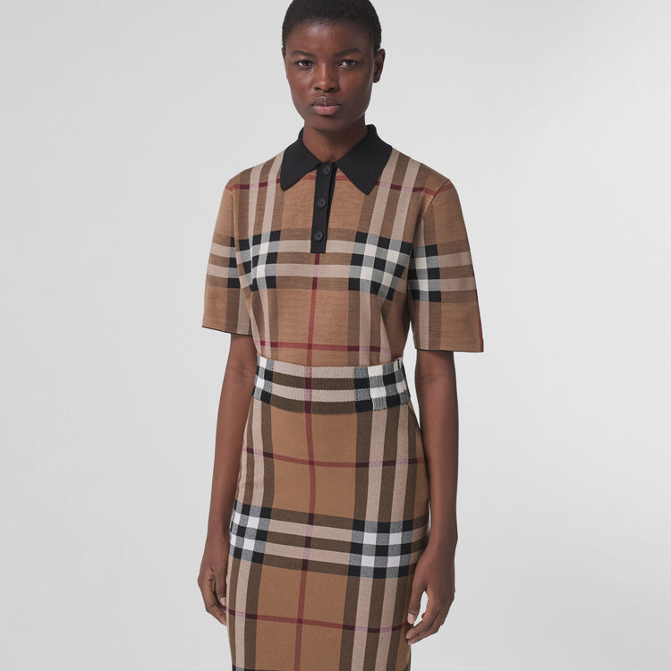 burberry check polo shirt