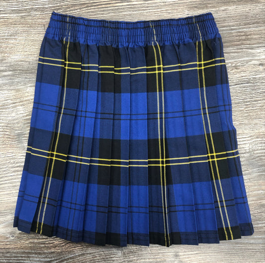 Blue Tartan School Uniform Skirt