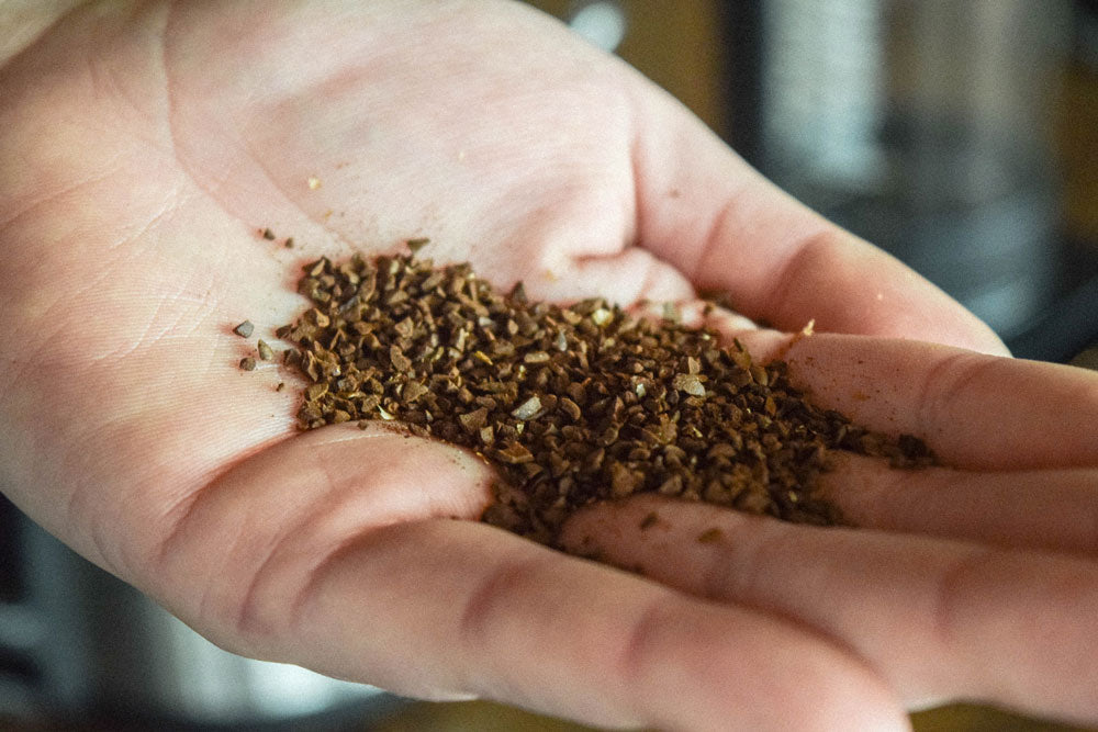 french press coffee grounds