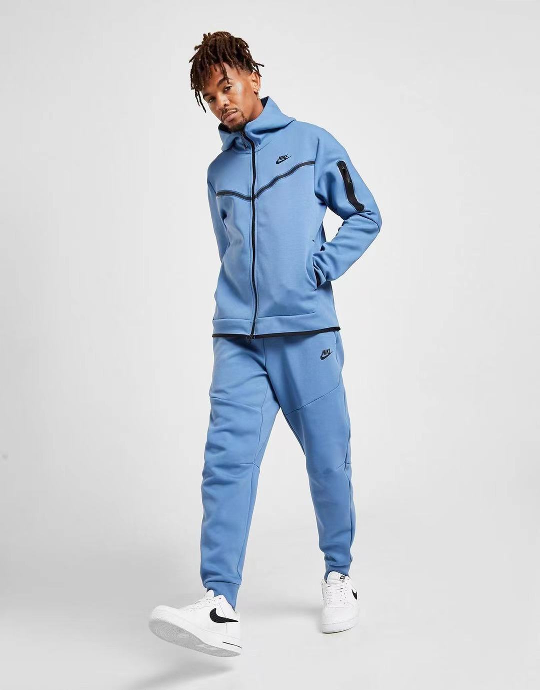 stone blue nike tech