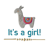 its a girl alpaca embroidery