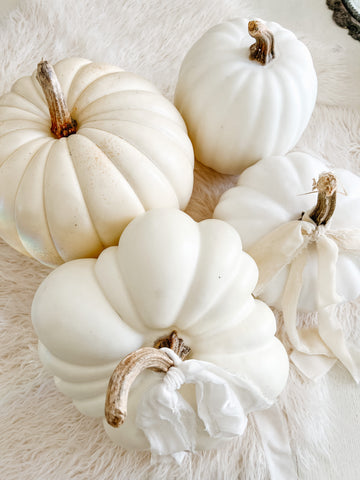 white pumpkins