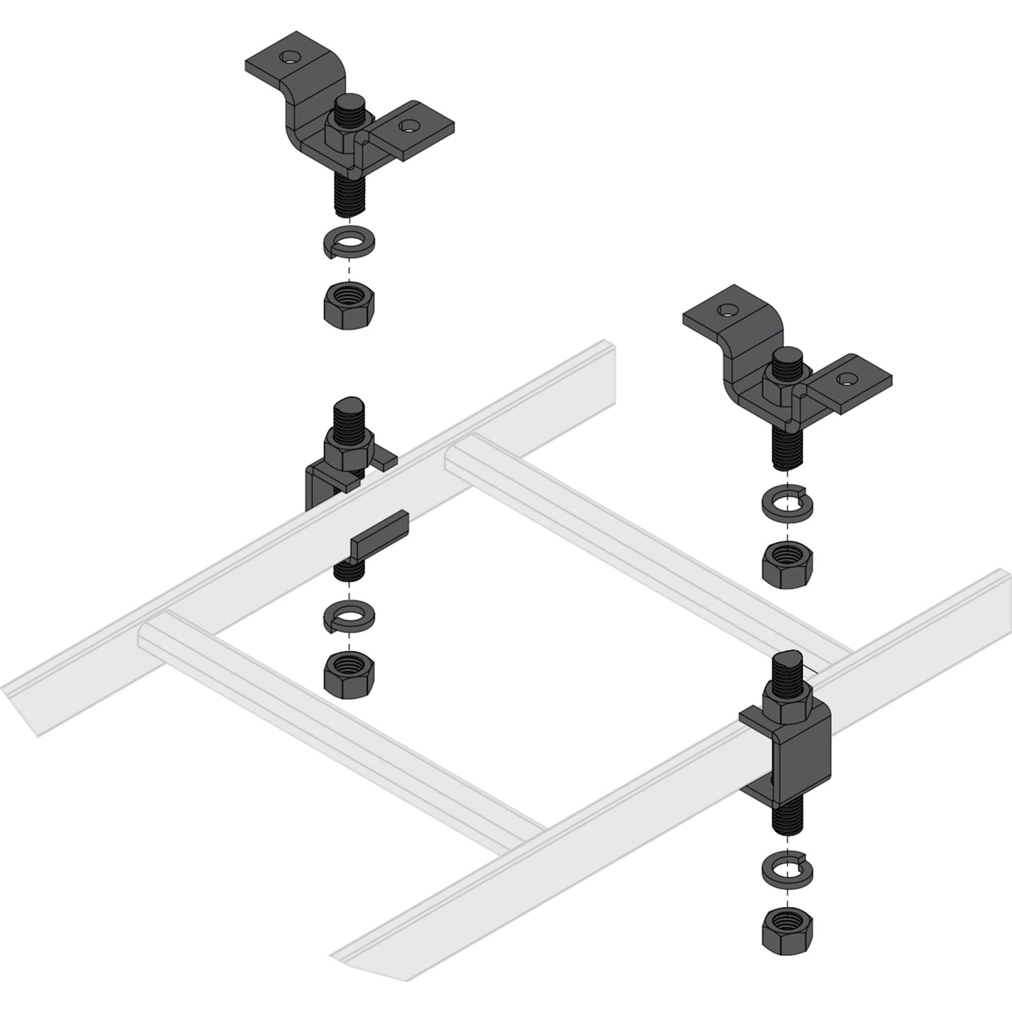Middle Atlantic CLH-5/8CHK-6 Cable Ladder Support Hardware (6 Pair)