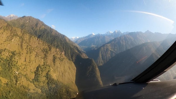 Helicopter flight from Kathmandu to Lukla 