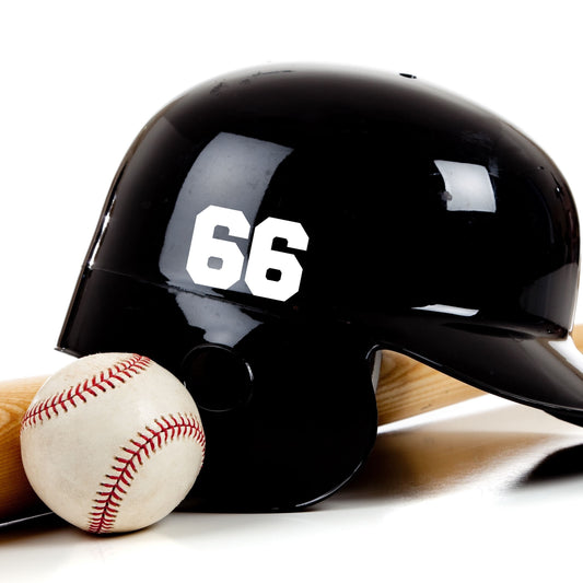 Custom Helmet Numbers, Baseball Helmet Numbers