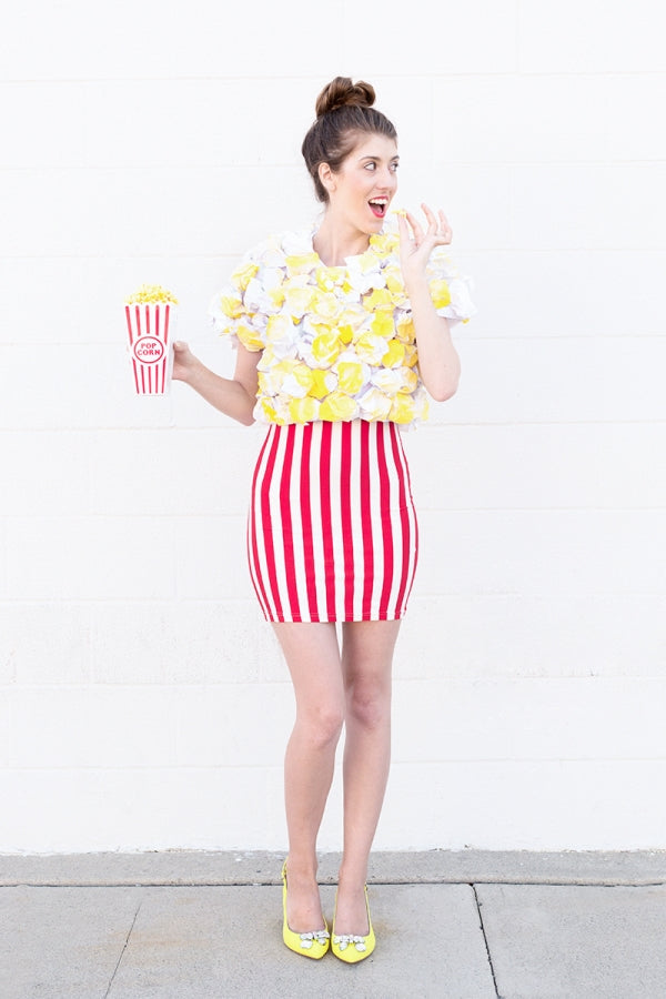 DIY popcorn costume Halloween