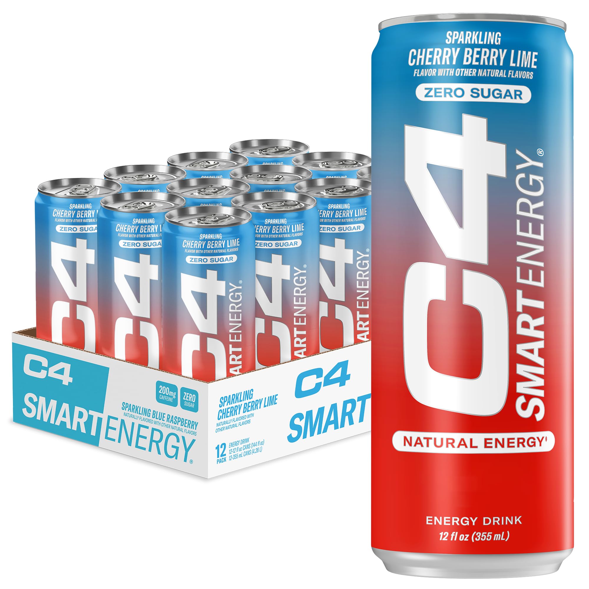 C4 Energy Drink, Anytime, Zero Sugar, Smart Energy, Electric Sour 16 oz, Shop