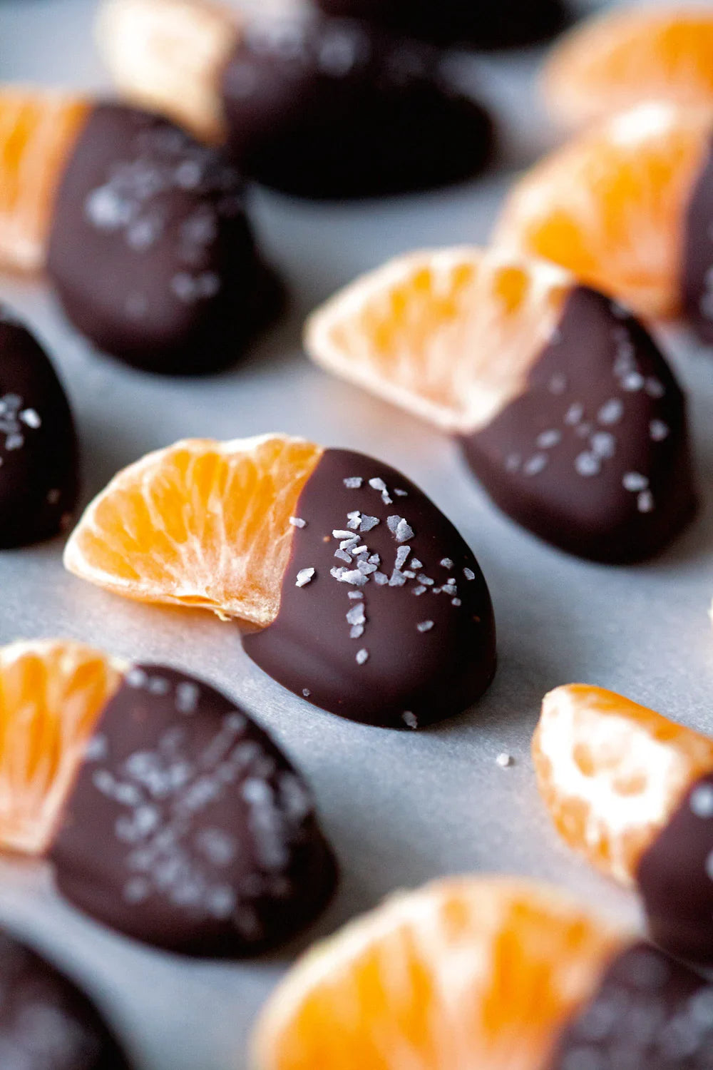 Chocolate and mandarine bites for New Year's eve