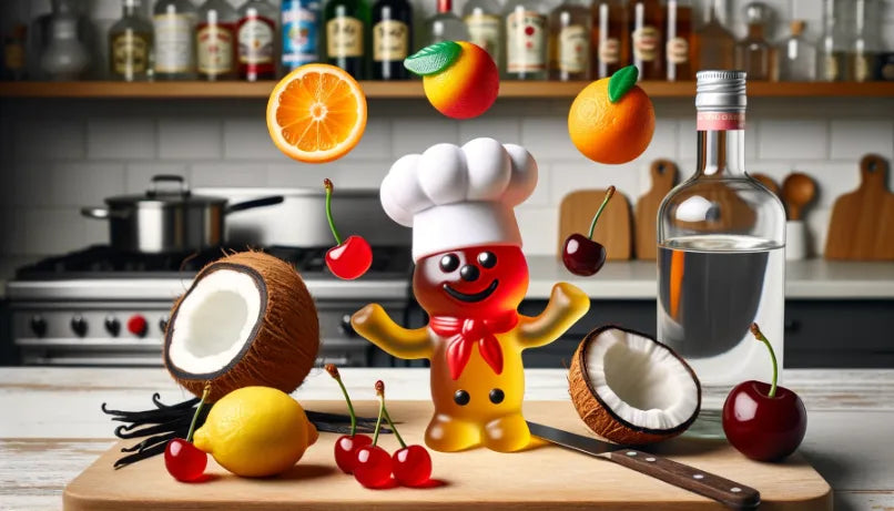 Gummy Bear Chef Juggling Ingredients