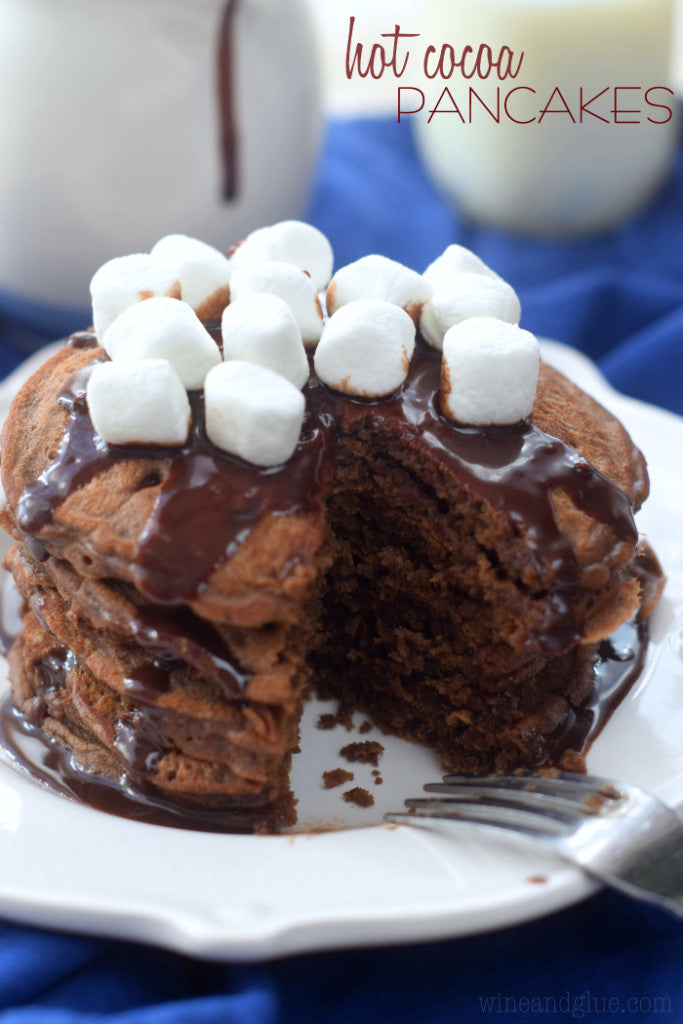 Hot chocolate pancakes