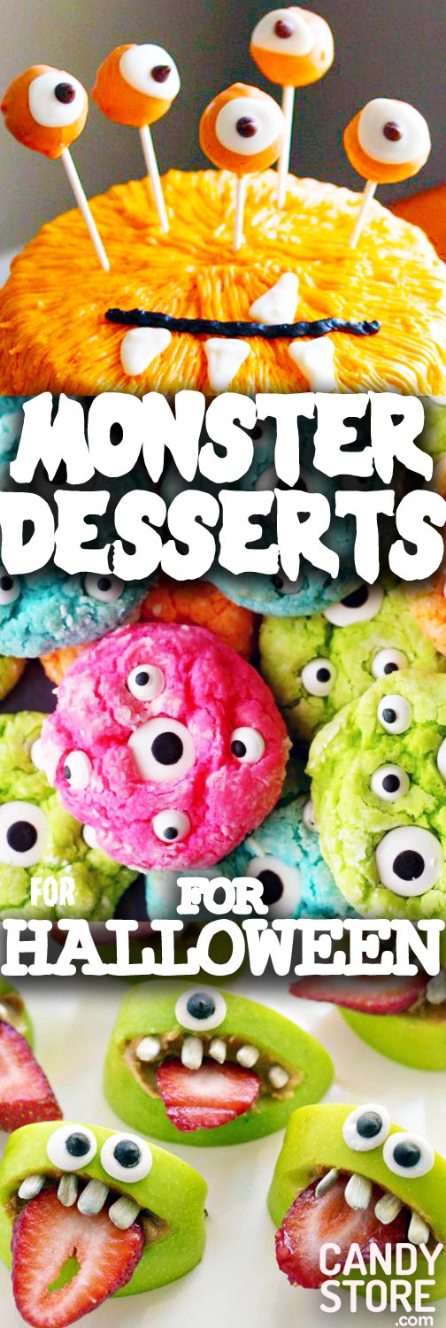 Monster themed desserts for halloween