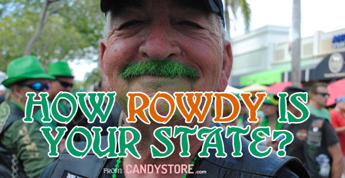 St Paddys Day Rowdiest States Map