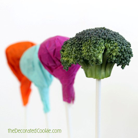 Veggie pops for April Fool's Day