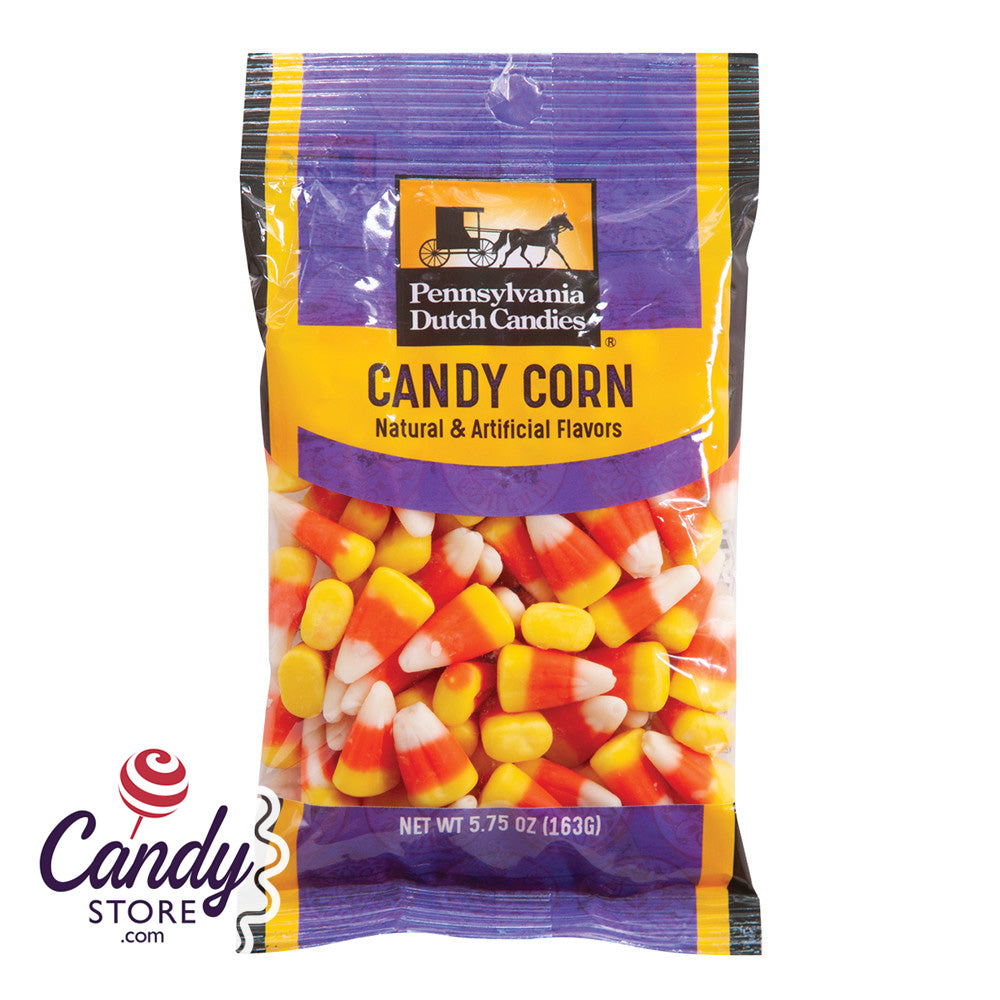 Candy Corn Peg Bags w Clear Windows 12ct CandyStore com 963