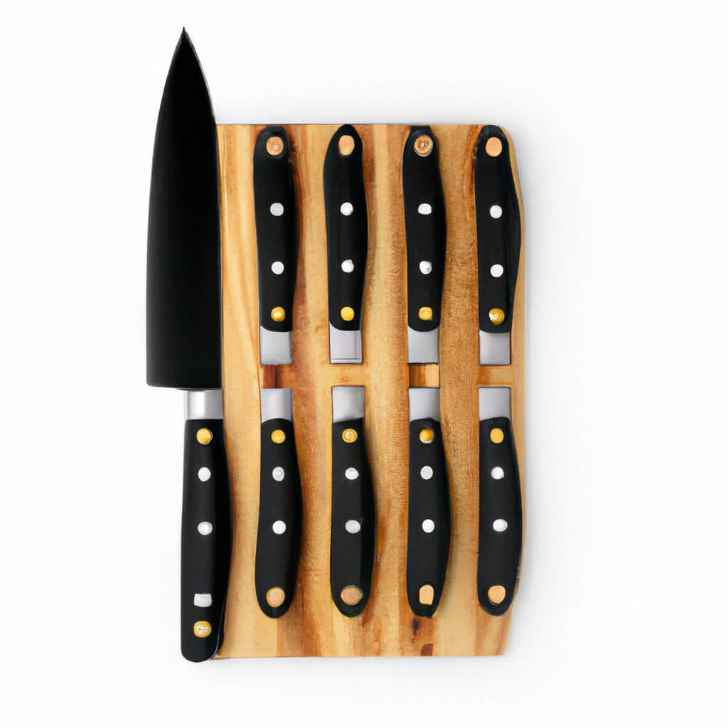 What are the features of this 23-piece kitchen knife set?