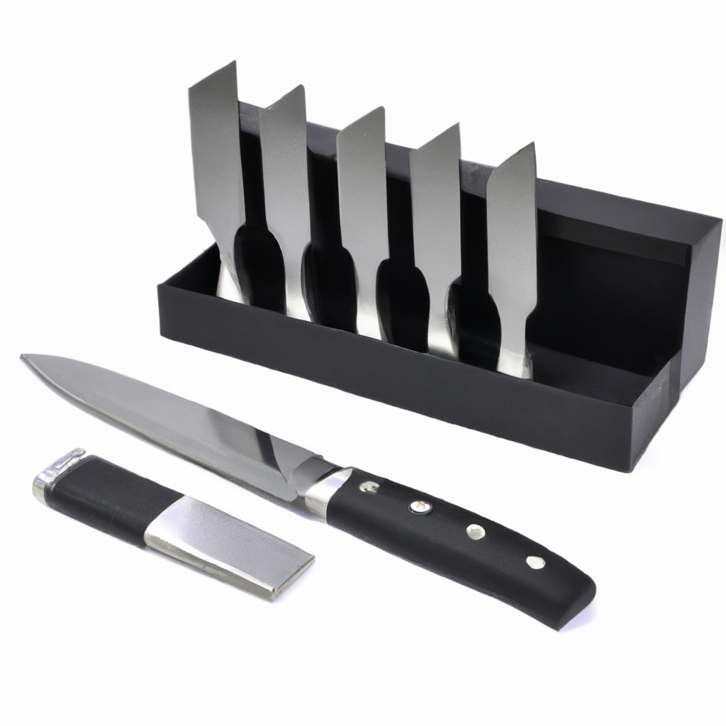 What is the material used in the Farberware Stamped 15-Piece High Carbon Stainless Steel Knife Block Set?