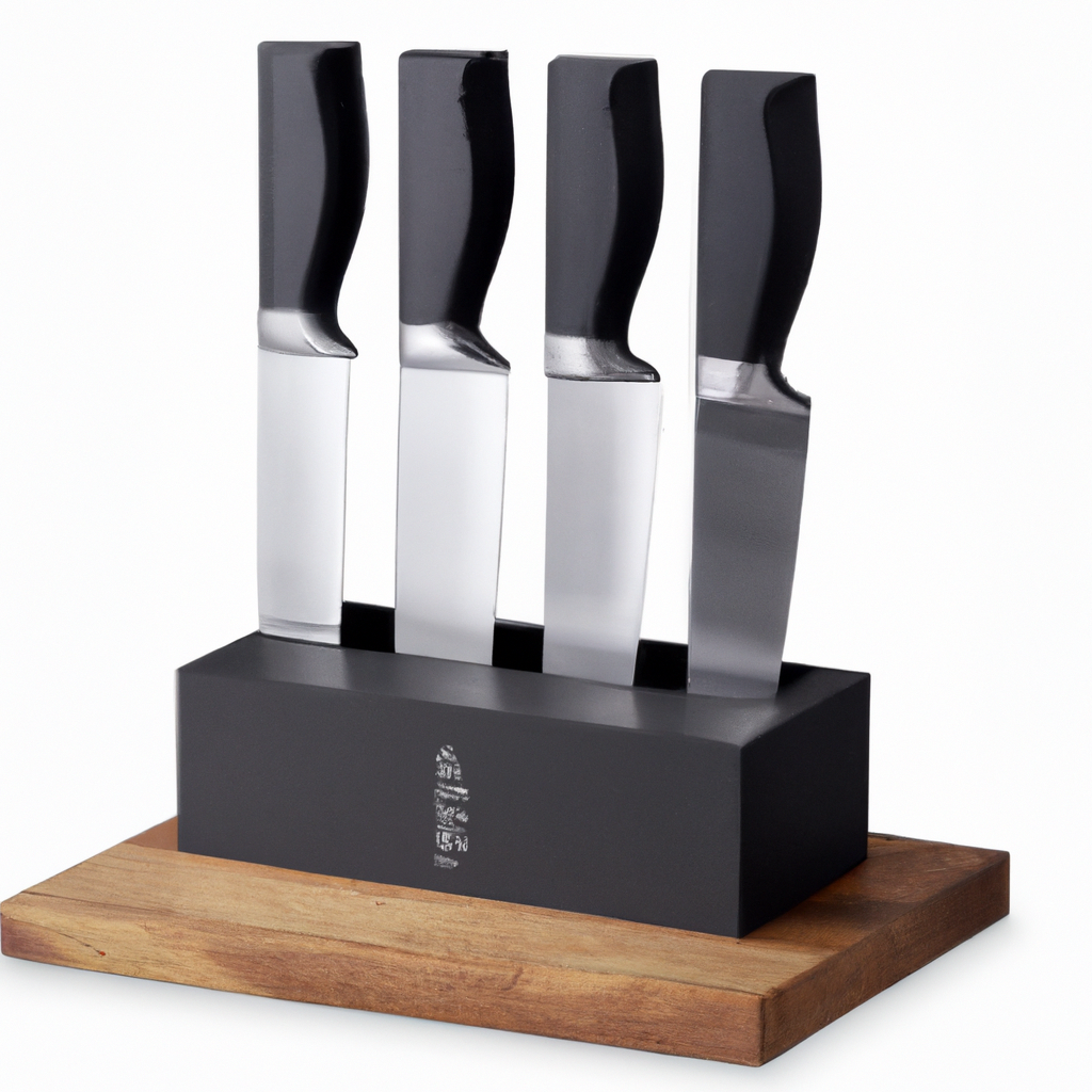 Is the Amazon Basics 14-Piece Kitchen Knife Block Set made of high-carbon stainless steel?