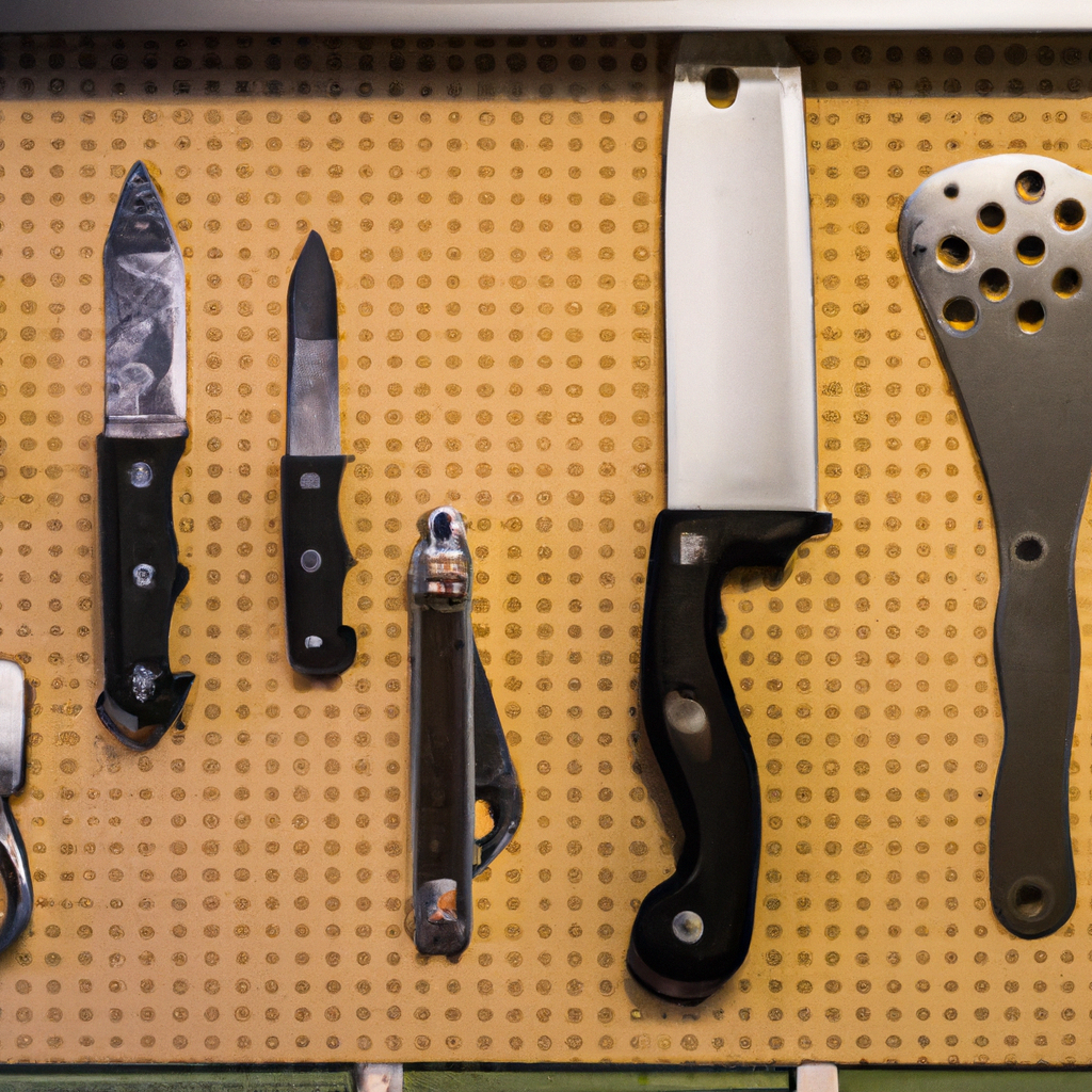 What other tools can I store on a knife strip?